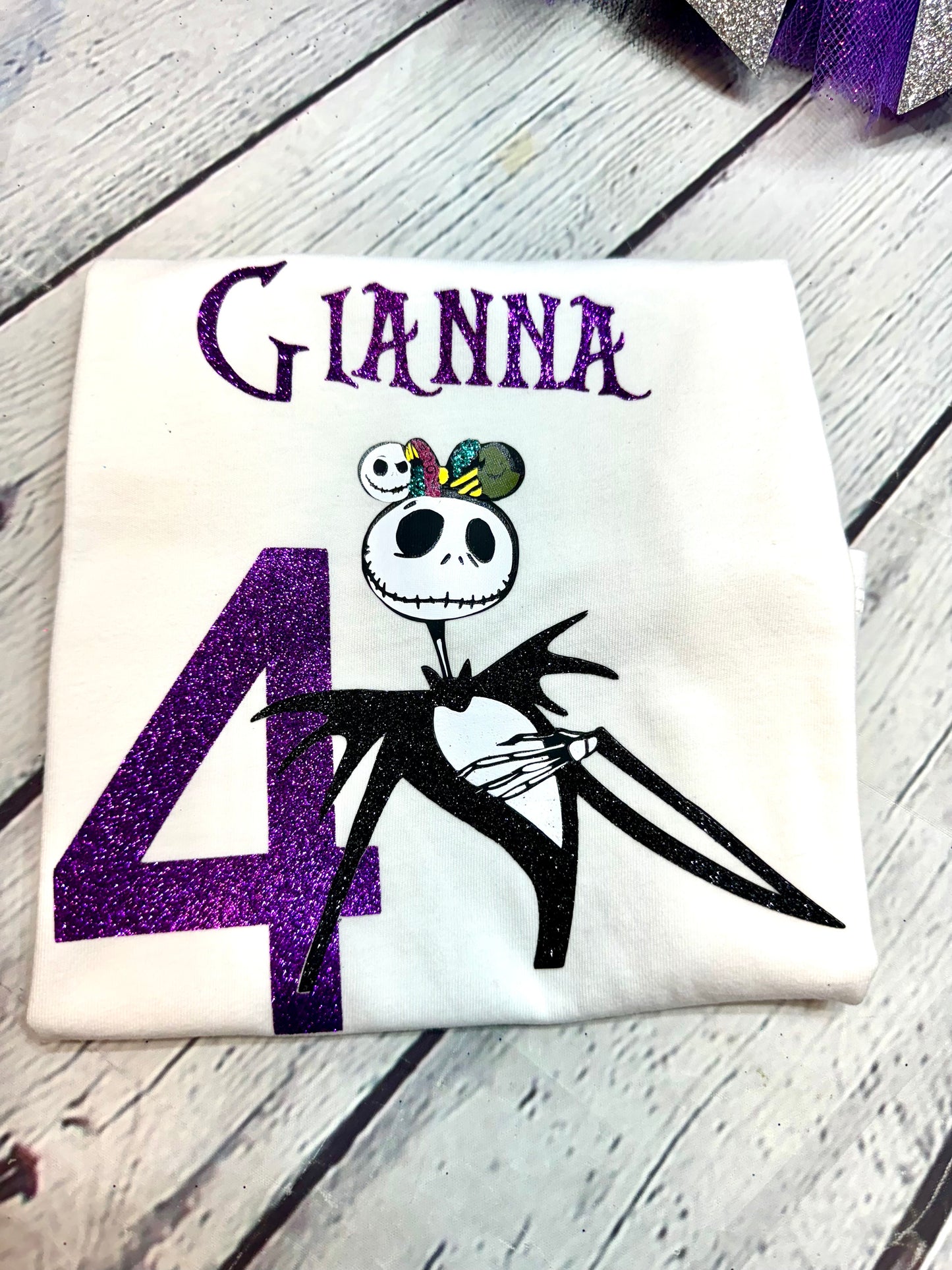 Spooky birthday outfit for girls, Purple and black tutu set for Halloween birthday,Glittery gothic birthday outfit for toddlers,Personalized spooky theme tutu for girls,Custom Halloween-inspired birthday tutu set,Handmade gothic birthday set