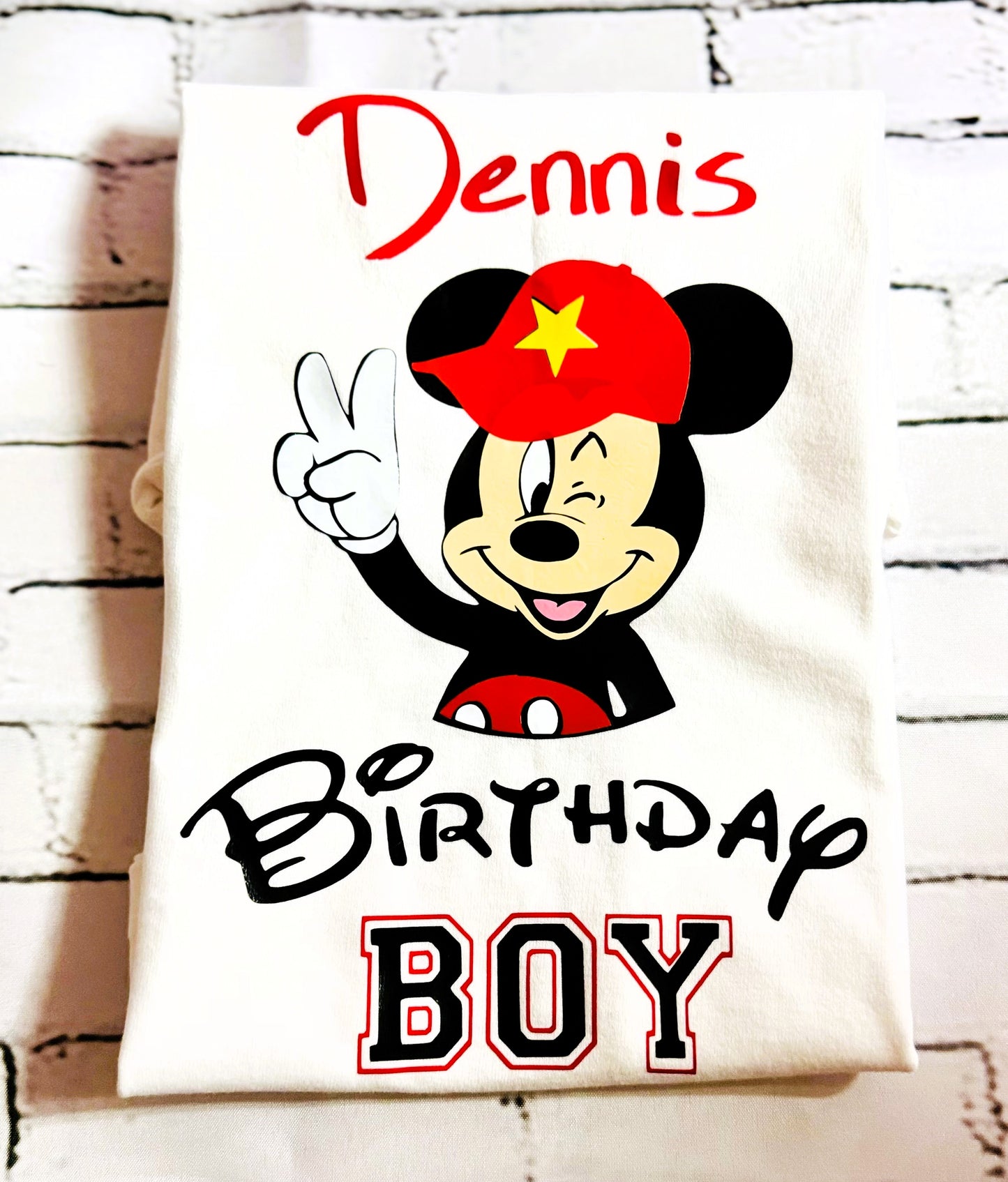 Mouse Birthday Boy Shirt, Mouse with cap shirt, Personalized Boys Birthday shirt, Toddler mouse shirt, Cute birthday shirt, Photoshoot shirt