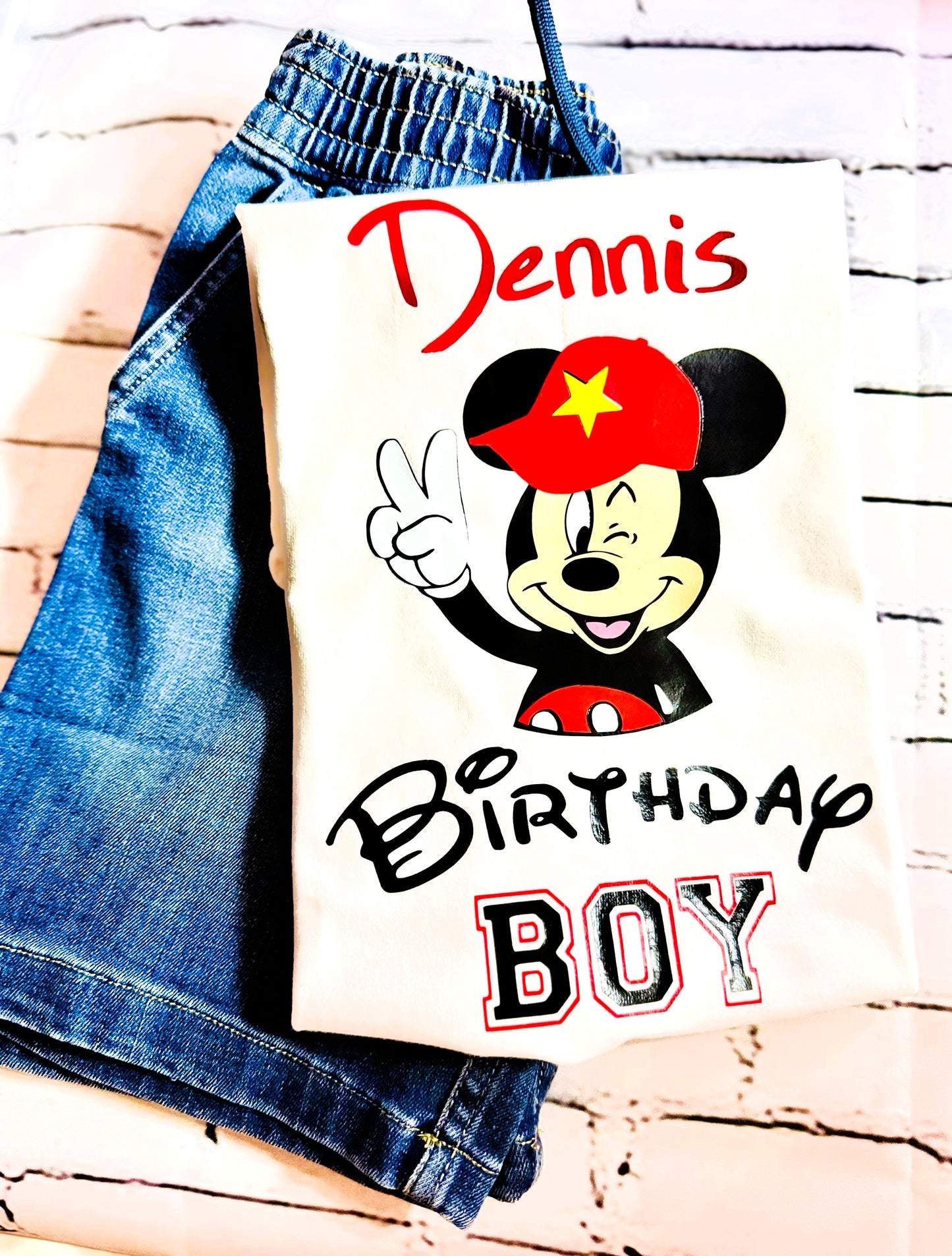 Mouse Birthday Boy Shirt, Mouse with cap shirt, Personalized Boys Birthday shirt, Toddler mouse shirt, Cute birthday shirt, Photoshoot shirt