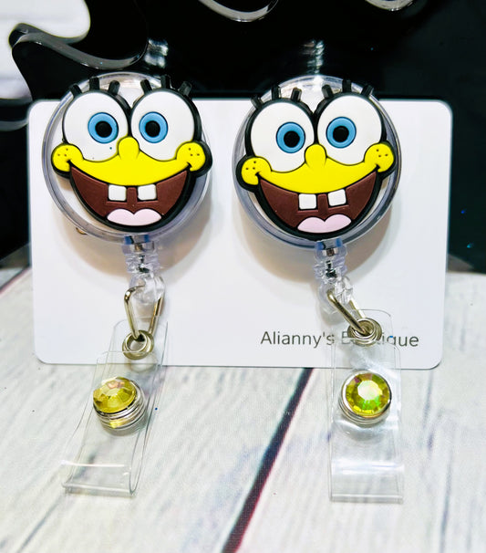 SpongeBob Badge Reels; Cartoon Badge Reels; ID Holder; Work Badge Reel; Warehouse badge reel; Funny & Cute Badge Reel