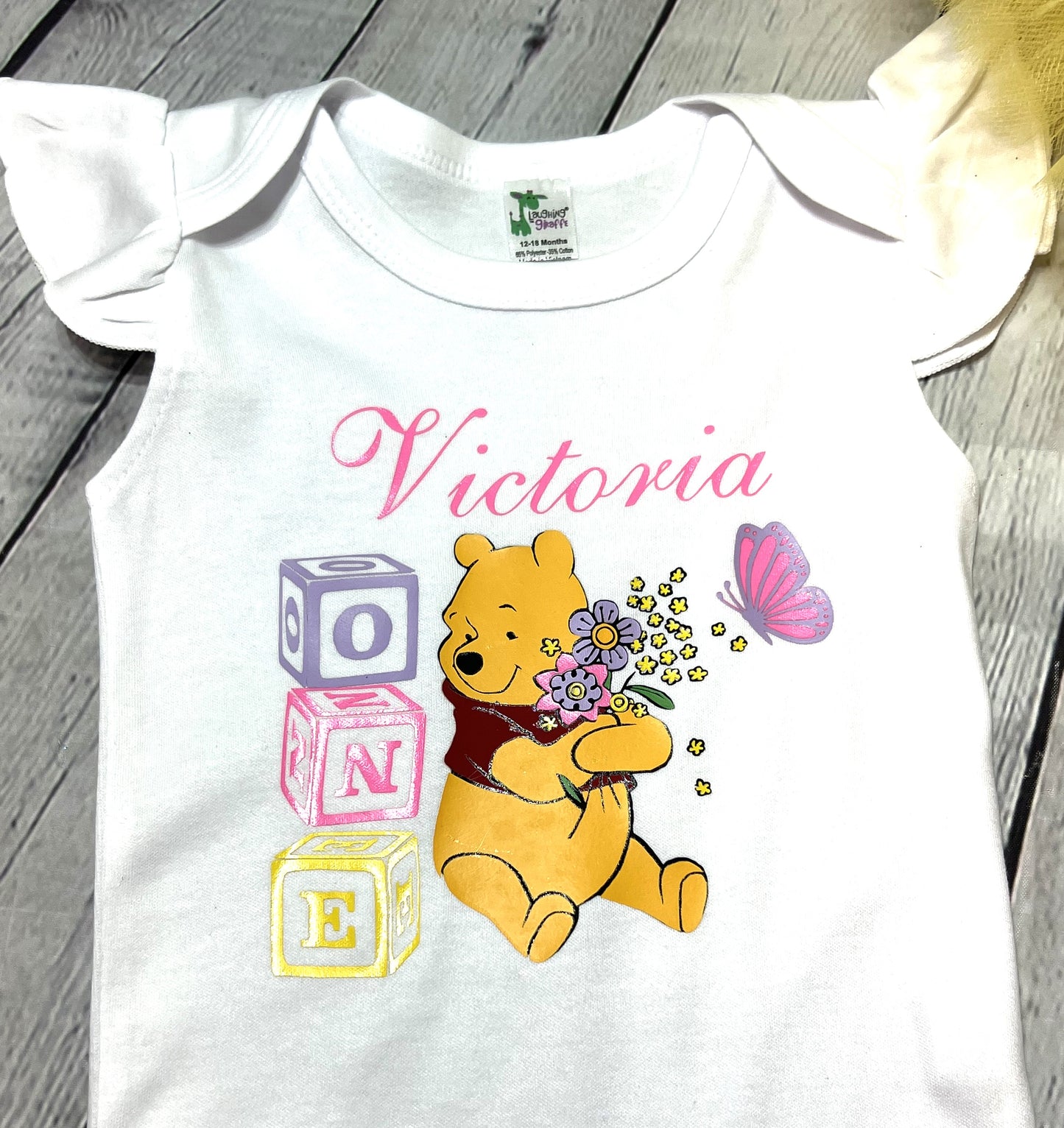 Winnie the Pooh birthday outfit, Winnie the pooh personalized shirt, Pooh bear birthday outfit, Winnie the pooh themed party tutu set,