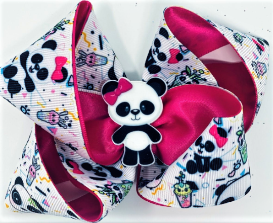Panda Birthday Tutu Outfit for Girls, Black and Pink Panda Themed Party Dress, Cute Panda Outfit for Toddler Girls, First Birthday Panda Tutu Set