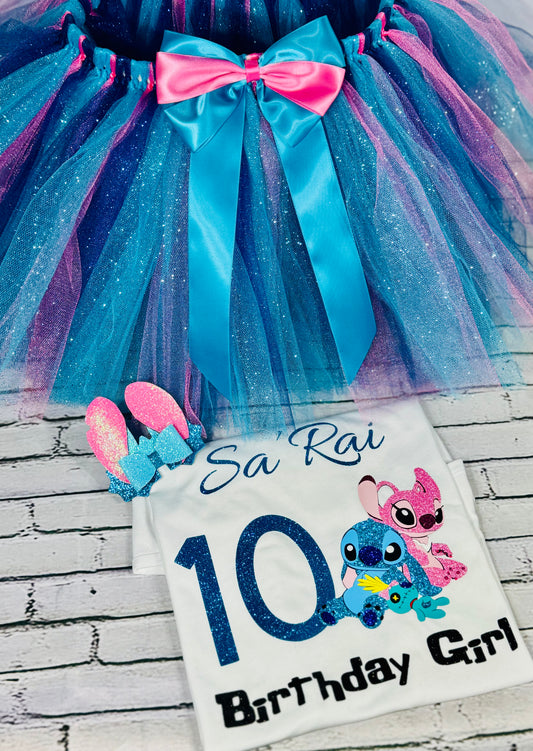 Custom Glitter Birthday Outfit for Girls – Personalized Tutu Set with Matching Bow custom glitter birthday outfit for girls/personalized tutu birthday outfit/handmade birthday set for toddlers/birthday girl outfit with name and age.