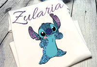 Purple Stitch Birthday outfit, experiment 626 for baby, Hawaiian monster toddler birthday party, Hawaiian monster costume; Lilo & Stitch party tutu