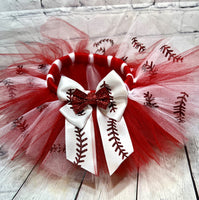 Baseball tutu outfit baby girl, softball sister, cute baseball tutu set, red & white personalized baseball outfit, softball sparkly shirt